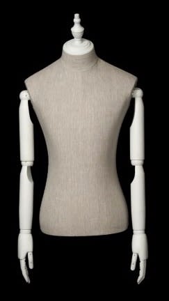 linen male body form posable wood arms retail display mannequins express