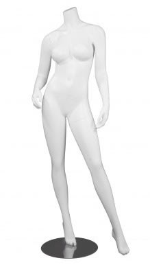 matte white headless female mannequin posed hands retail display mannequins express