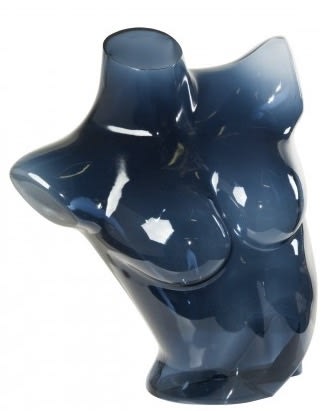 dark blue translucent female torso mannequin retail display mannequins express