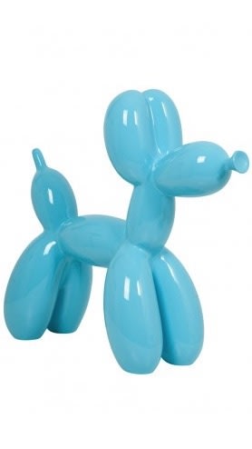 Glossy blue fiberglass balloon animal dog mannequin for pet product and retail displays.