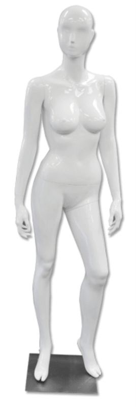 Female Mannequin Glossy White Female Mannequin Glossy White