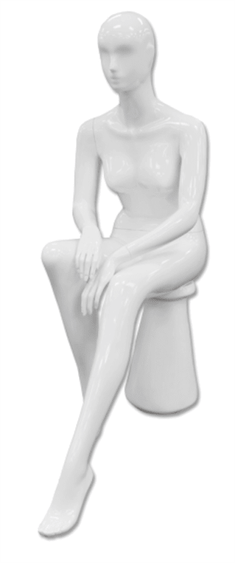 Female Mannequin Glossy White Female Mannequin Glossy White