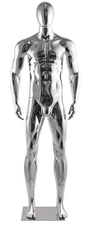 chrome plastic egghead male mannequin retail display mannequins express