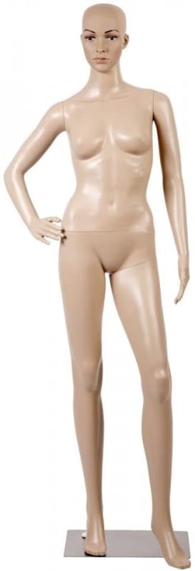 Unbreakable Female Mannequin in Tan with Facial Features