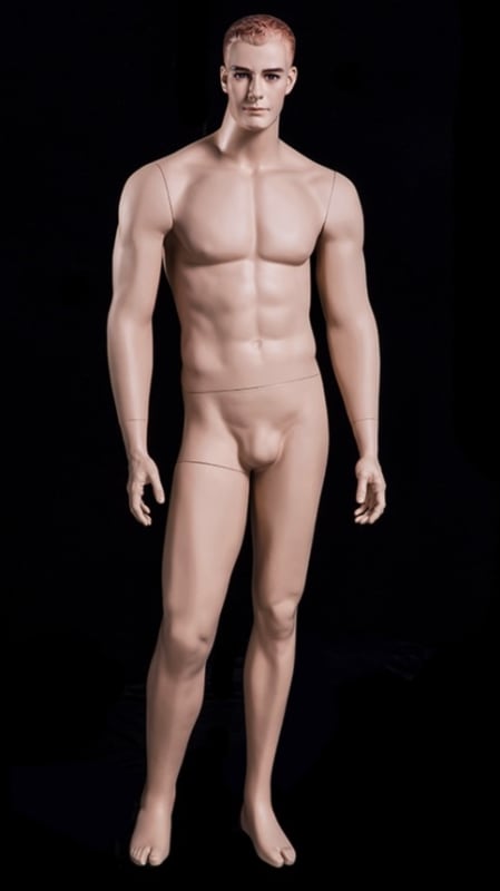 Athletic realistic male mannequin for sportswear and retail clothing display
