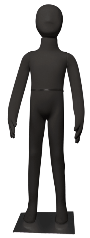 3' 2" Black Full Body Bendable Child Mannequin