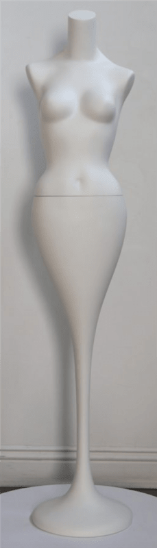 Mermaid abstract headless female mannequin size 2 with trumpet base by Mannequins Express