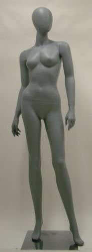 Matte Gray Petite Female Egghead Mannequin