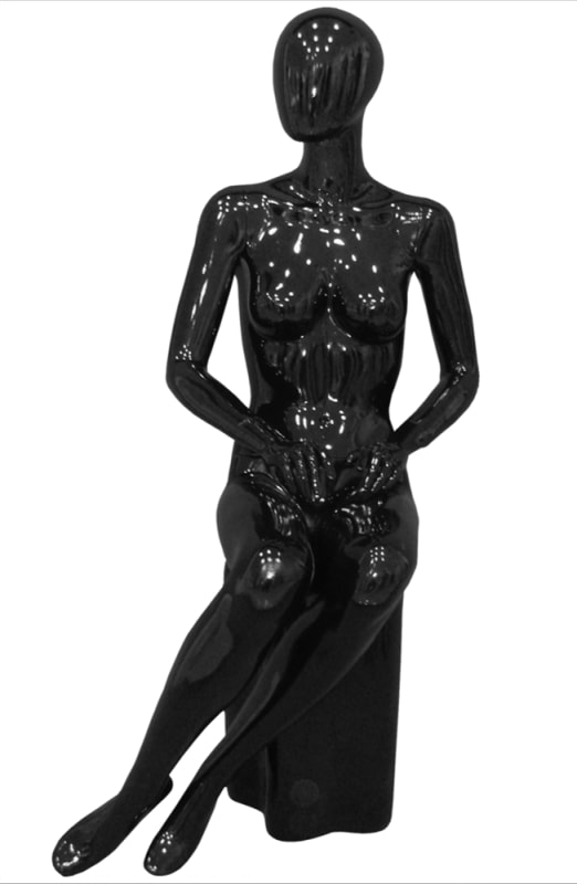 leslie egghead glossy black female mannequin pose 5 leslie egghead glossy black female mannequin pose 5