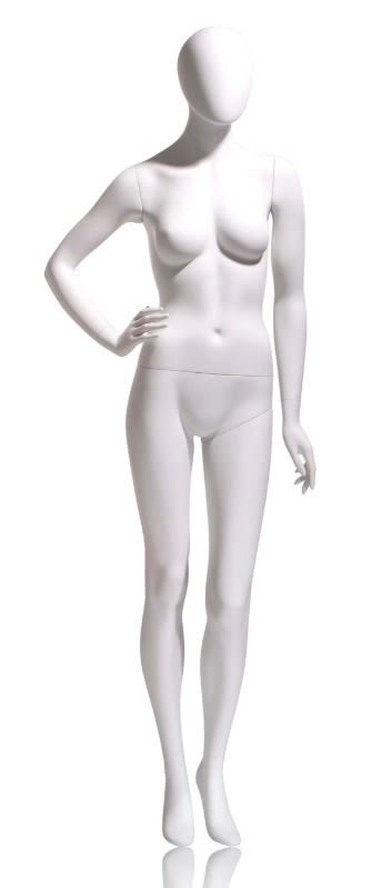Dianna Female Egghead Mannequin Right Hand On Hip Left Leg Slightly Bent P1 Dianna Female Egghead Mannequin Right Hand On Hip Left Leg Slightly Bent P1