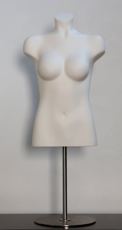 Long female torso mannequin with shoulder caps clothing display mannequins express