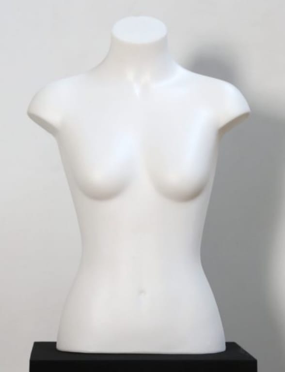 Self Standing Long Female Torso Form with Shoulder Caps