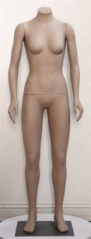 High End Unbreakable Headless Female Mannequin - Tan Skin Tone