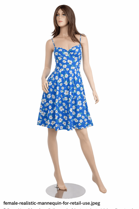 Realistic female mannequin for clothing store display