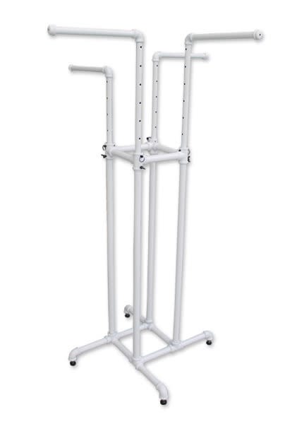 white pipe adjustable clothing rack retail display mannequins express