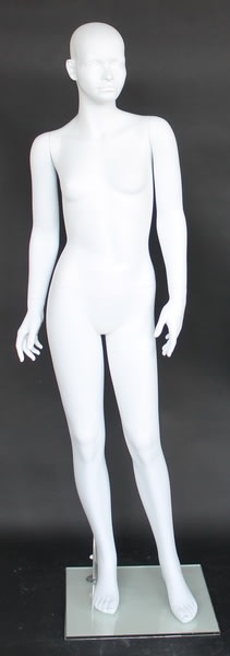 Matte White Abstract Female Mannequin 10/11 Years Old