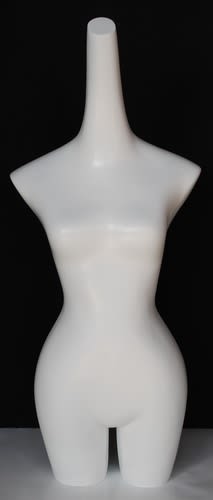 Matte White Contemporary Female 3/4 Body Torso Display Form by Mannequins Express