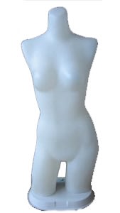 Light Up White Female Countertop Display Form Hip Out