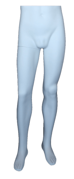 Matte White Mens Half Body Leg Display