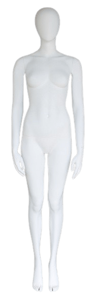 Matte White Female Egghead Mannequin 6" Height