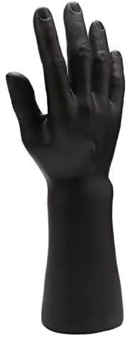 Matte black male display hand for watches bracelets rings and accessories