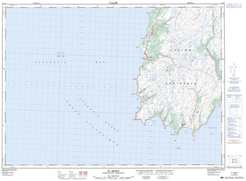 001L16 - ST. BRIDE'S - Topographic Map