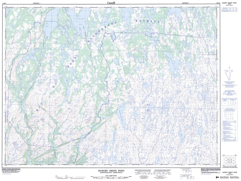001M14 - HUNGRY GROVE POND - Topographic Map