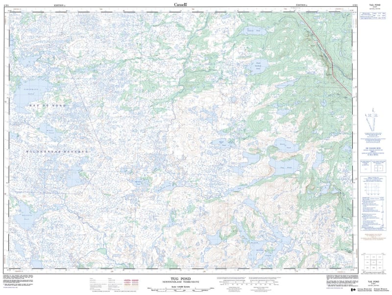 002D01 - TUG POND - Topographic Map
