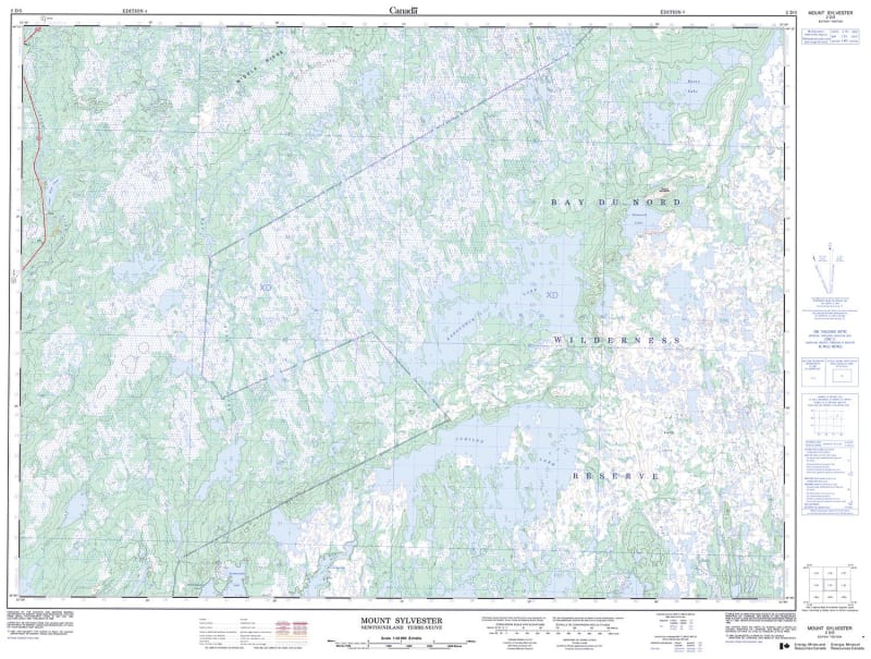 002D03 - MOUNT SYLVESTER - Topographic Map