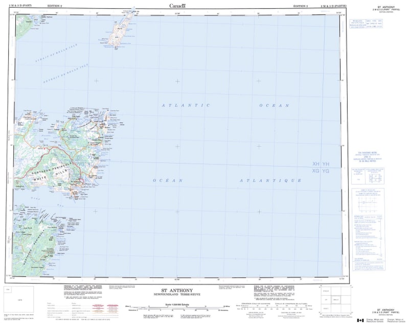 002M - ST ANTHONY - Topographic Map