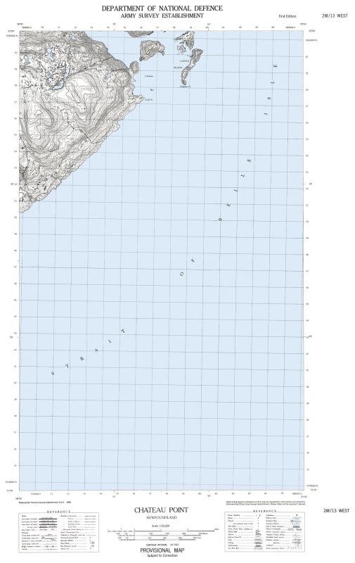 002M13W - HENLEY HARBOUR - Topographic Map
