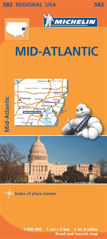 581  New England Hudson Valley USA Road Map Michelin