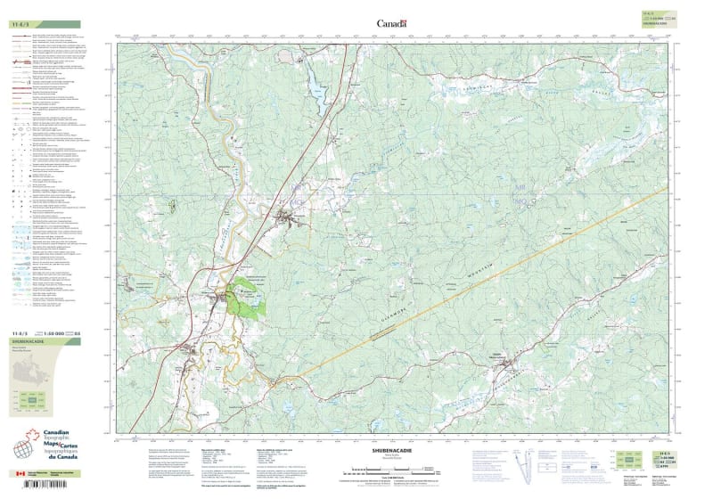 011E03 - SHUBENACADIE - Topographic Map