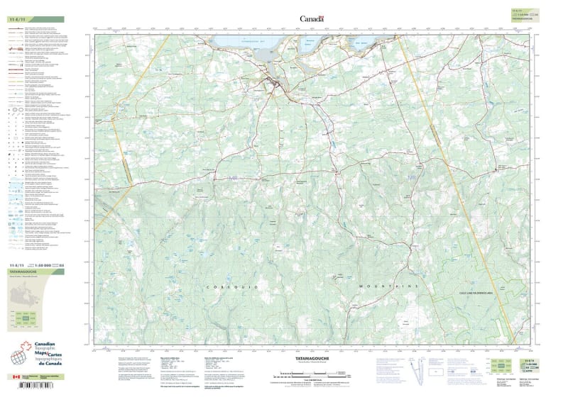 011E11 - TATAMAGOUCHE - Topographic Map
