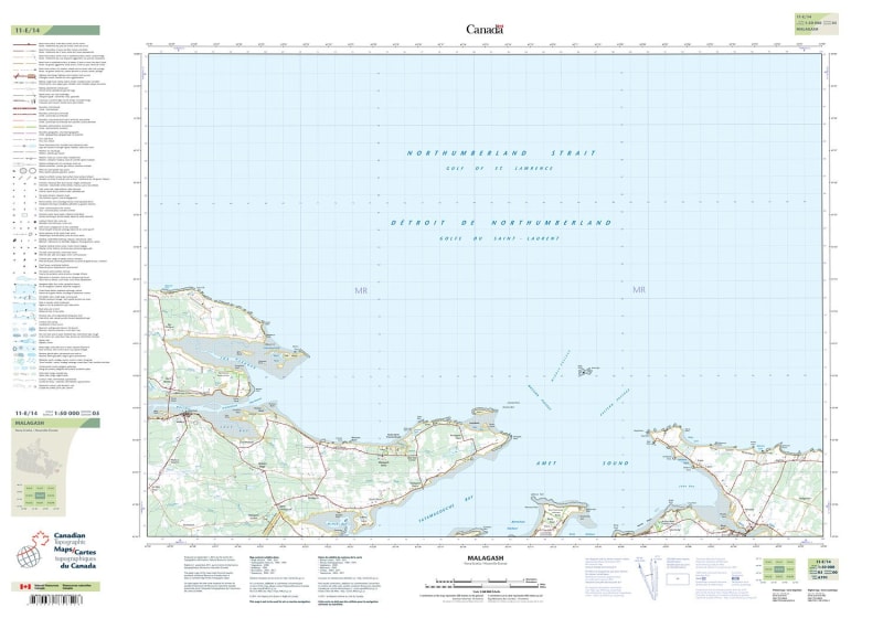 011E14 - MALAGASH - Topographic Map