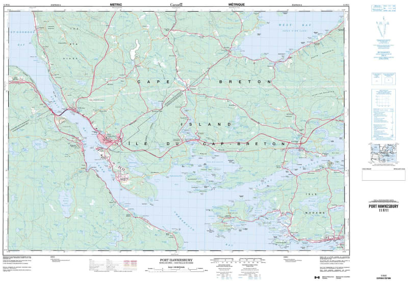 011F11 - PORT HAWKESBURY - Topographic Map