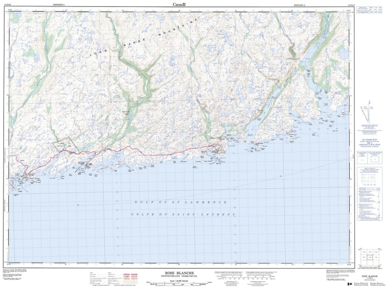 011O10 - ROSE BLANCHE - Topographic Map
