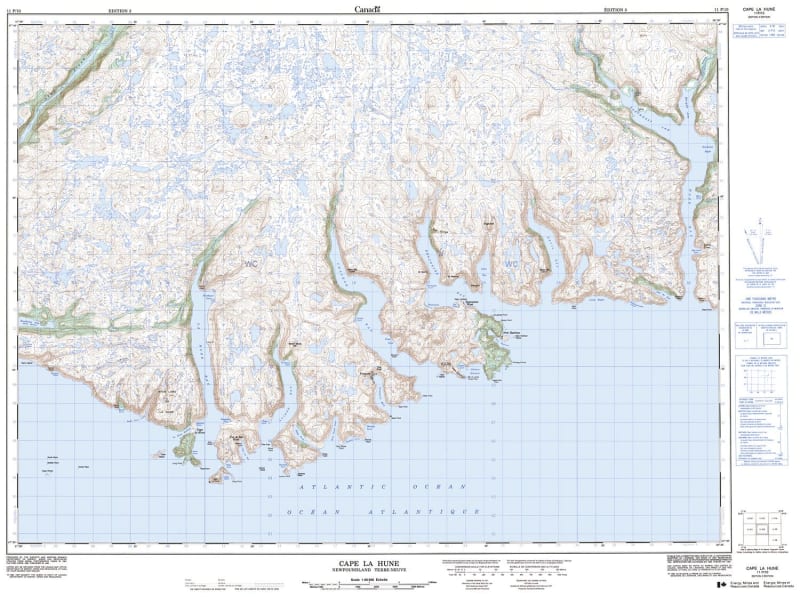 011P10 - CAPE LA HUNE - Topographic Map