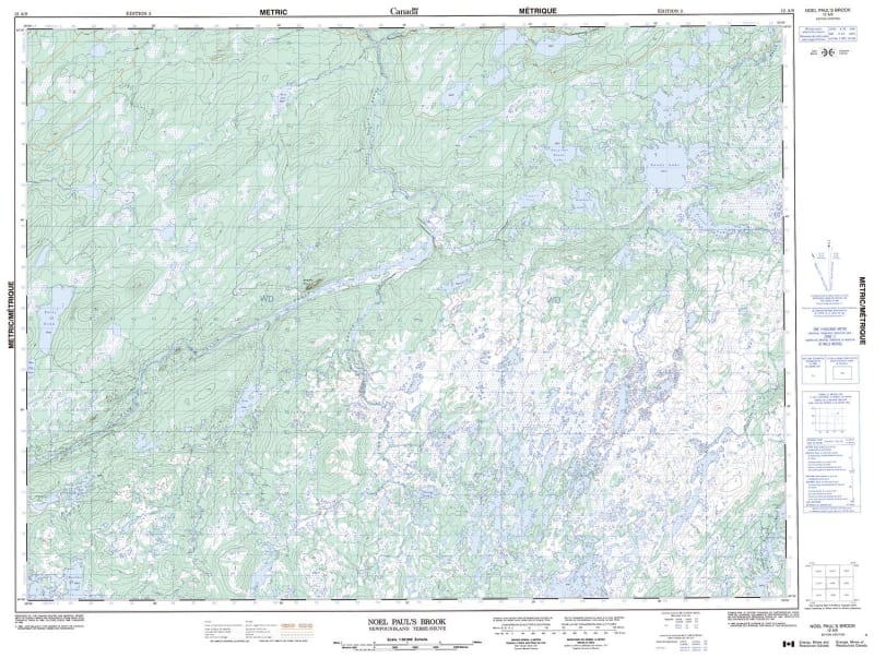 012A09 - NOEL PAUL'S BROOK - Topographic Map