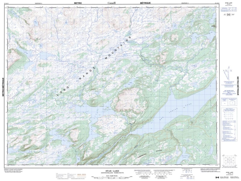 012A11 - STAR LAKE - Topographic Map