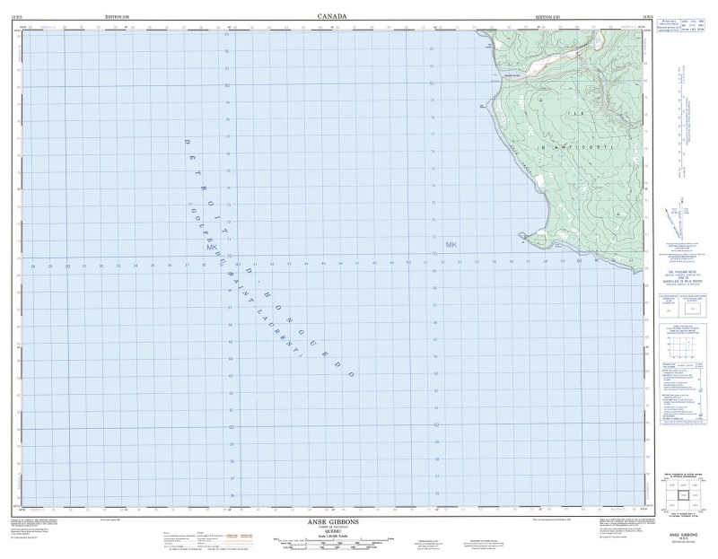012E05 - ANSE GIBBONS - Topographic Map