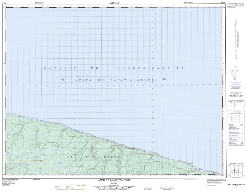 012E14 - ANSE DE LA SAUVAGESSE - Topographic Map