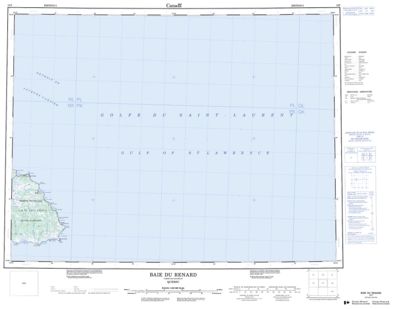 012F - BAIE DU RENARD - Topographic Map