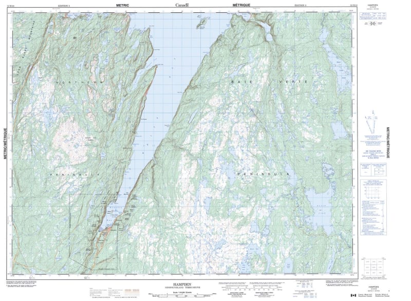 012H10 - HAMPDEN - Topographic Map