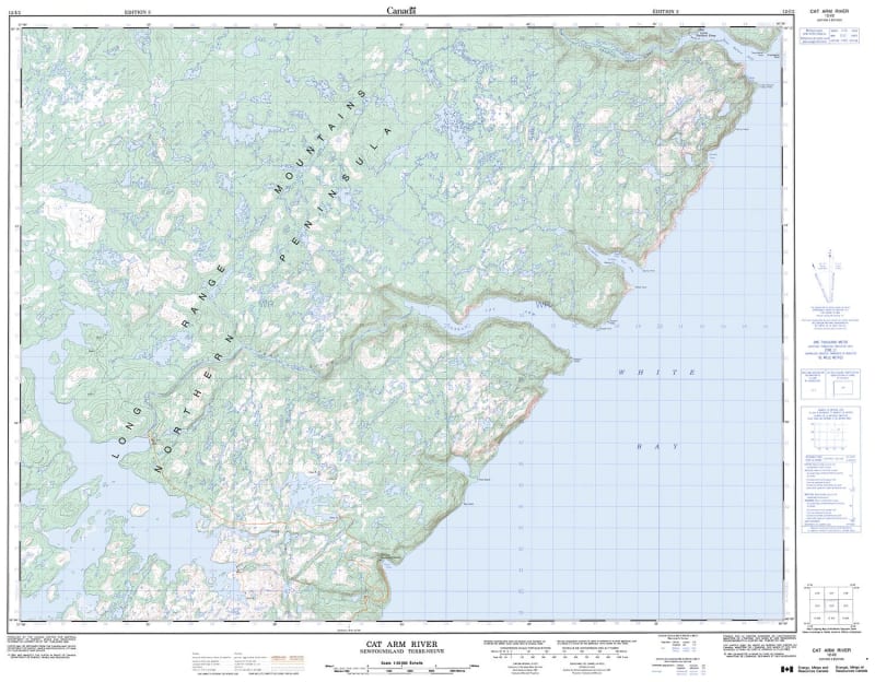 012I02 - CAT ARM RIVER - Topographic Map