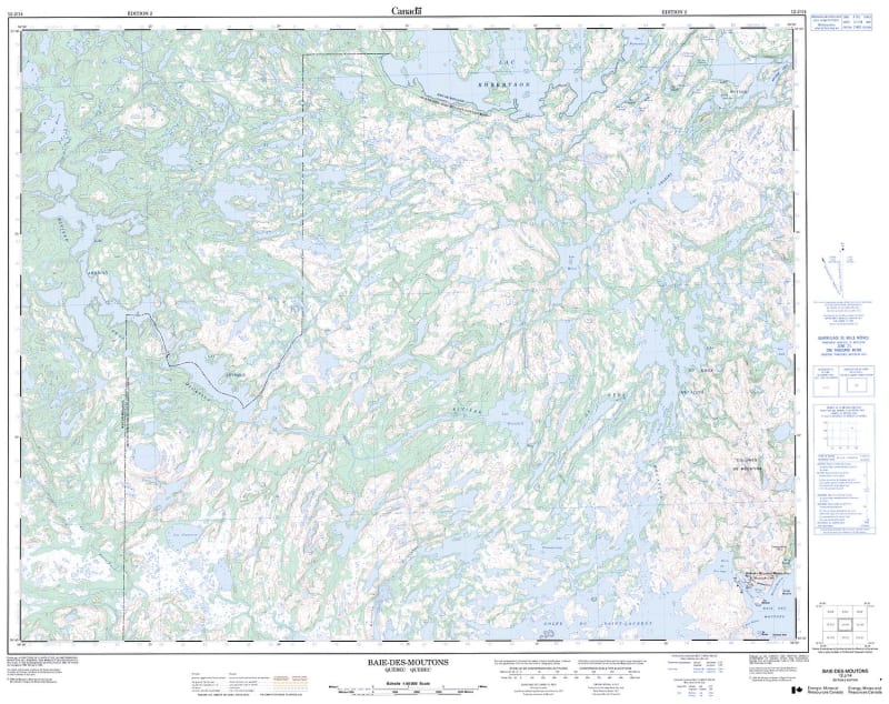 012J14 - BAIE-DES-MOUTONS - Topographic Map