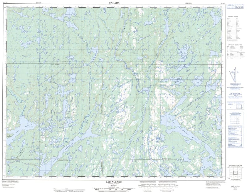 012L11 - LAC-ALLARD - Topographic Map