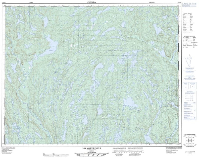 012L16 - LAC GAUDREAULT - Topographic Map