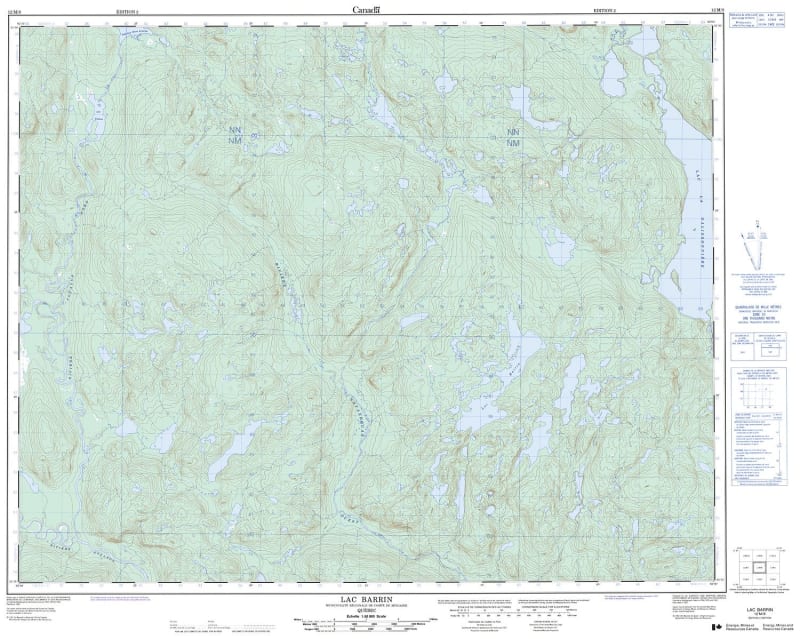 012M08 - LAC BARRIN - Topographic Map