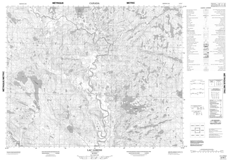 012N07 - LAC LORENS - Topographic Map